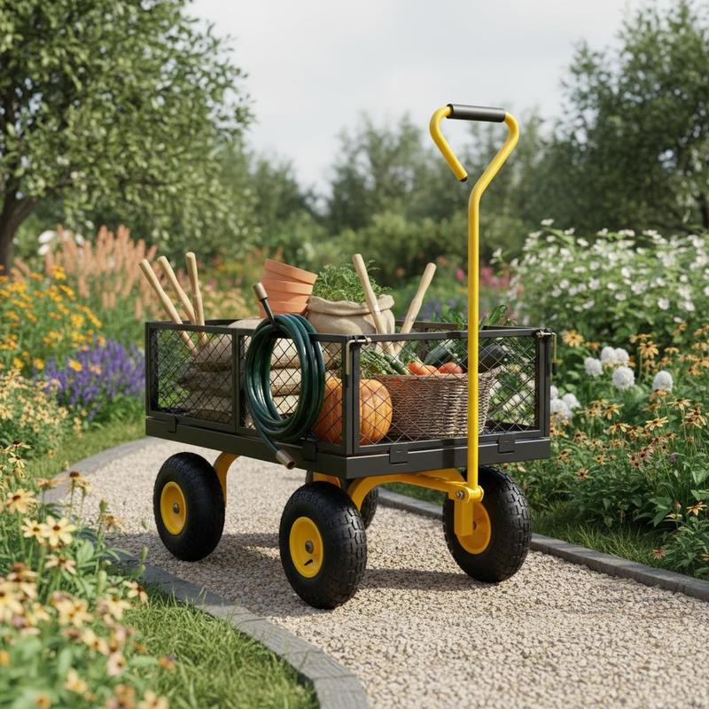 Heavy Equipment Working - Carrello da Giardino in Acciaio 900