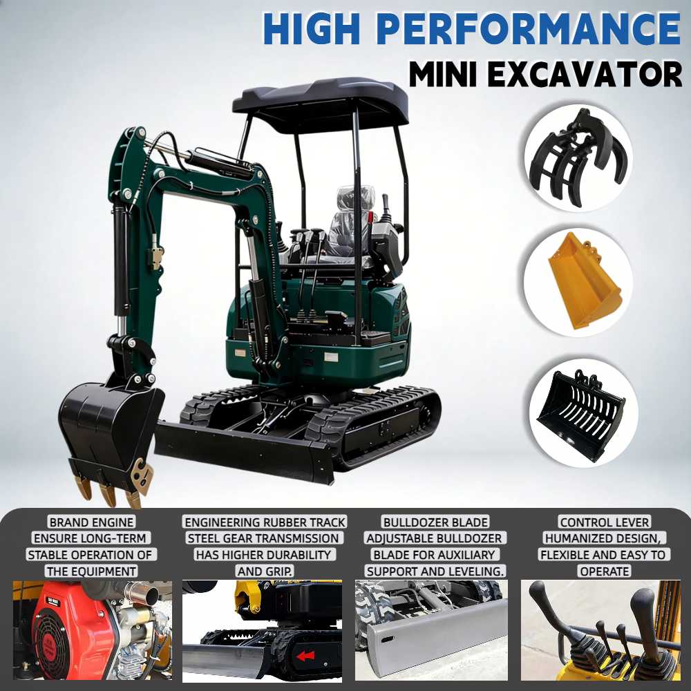 Tractor Backhoe - Mini Escavatore Multifunzione 1.5/2.0 Ton con